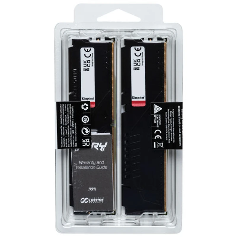 Mémoire DDR5 6000 MHz de 32 Go (2 x 16 Go) Fury Beast de Kingston pour PC (KF560C40BBK2-32)