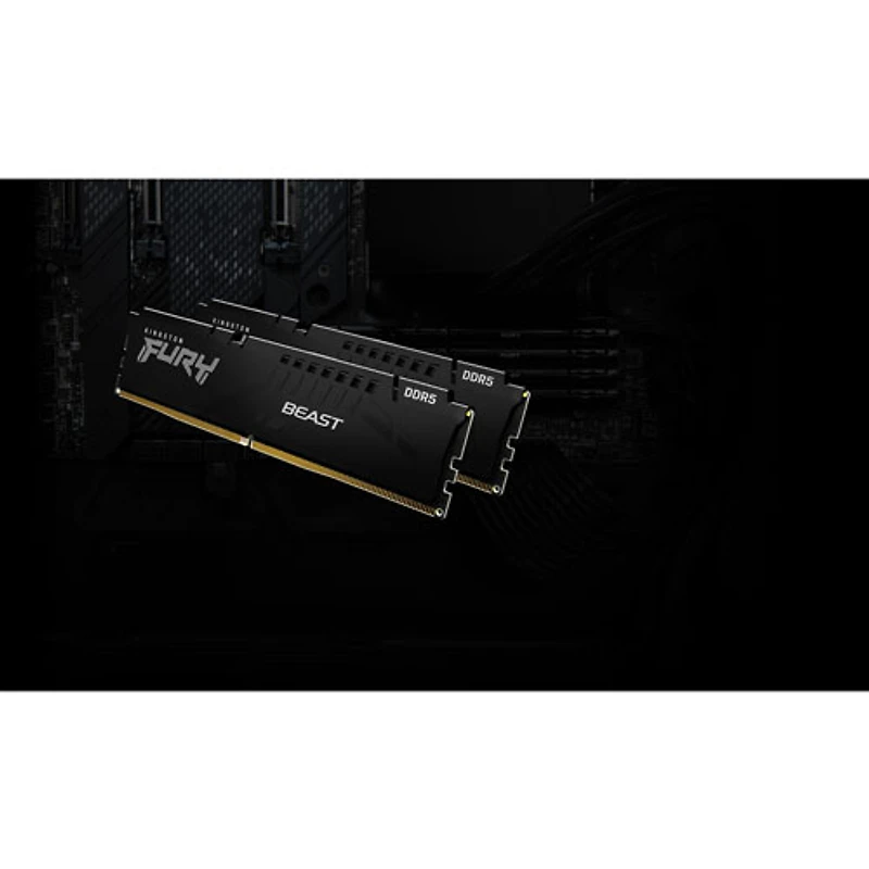 Mémoire DDR5 6000 MHz de 32 Go (2 x 16 Go) Fury Beast de Kingston pour PC (KF560C40BBK2-32)
