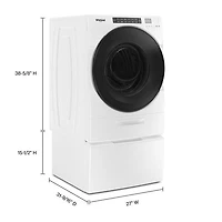 Duo laveuse-sécheuse électrique de 5,2 pi³ de Whirlpool (WFC682CLW) - Blanc
