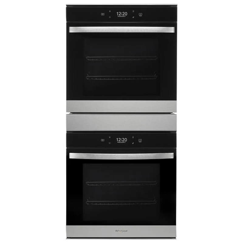 Four mural électrique double à convection véritable 5,80 pi³ 23 po de Whirlpool (WOD52ES4MZ) - Acier inoxydable résistant aux traces de doigts