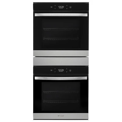 Four mural électrique double à convection véritable 5,80 pi³ 23 po de Whirlpool (WOD52ES4MZ) - Acier inoxydable résistant aux traces de doigts