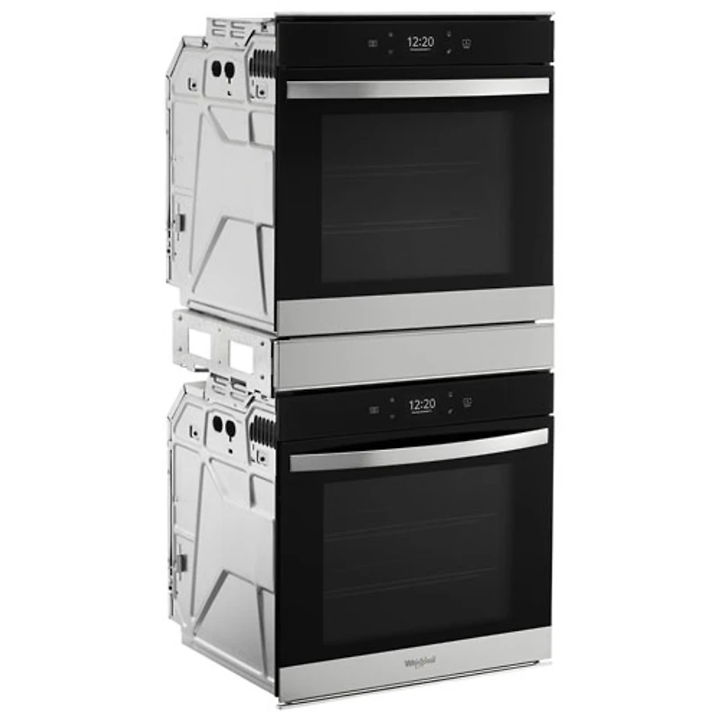 Four mural électrique double à convection véritable 5,80 pi³ 23 po de Whirlpool (WOD52ES4MZ) - Acier inoxydable résistant aux traces de doigts