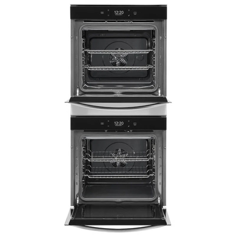 Four mural électrique double à convection véritable 5,80 pi³ 23 po de Whirlpool (WOD52ES4MZ) - Acier inoxydable résistant aux traces de doigts