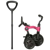 Joovy Tricycoo 9" Kids Push/Pedal Tricycle - Pink Crush