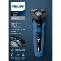 Rasoir à tête rotative pour peau sèche ou humide série 5000 Philips (S5466/17) - Bleu royal foncé
