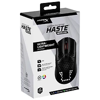 Souris de jeu sans fil de 16000 ppp Pixart PAW3335 Pulsefire Haste de HyperX - Noir