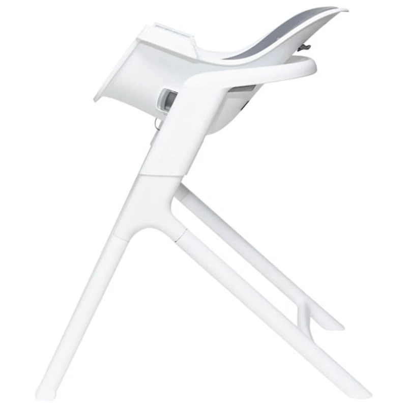 Chaise haute Connect avec plateau de 4moms - Blanc/Gris