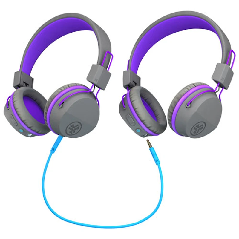 Casque d'écoute Bluetooth pour enfants JBuddies Studio de JLab - Gris/Violet