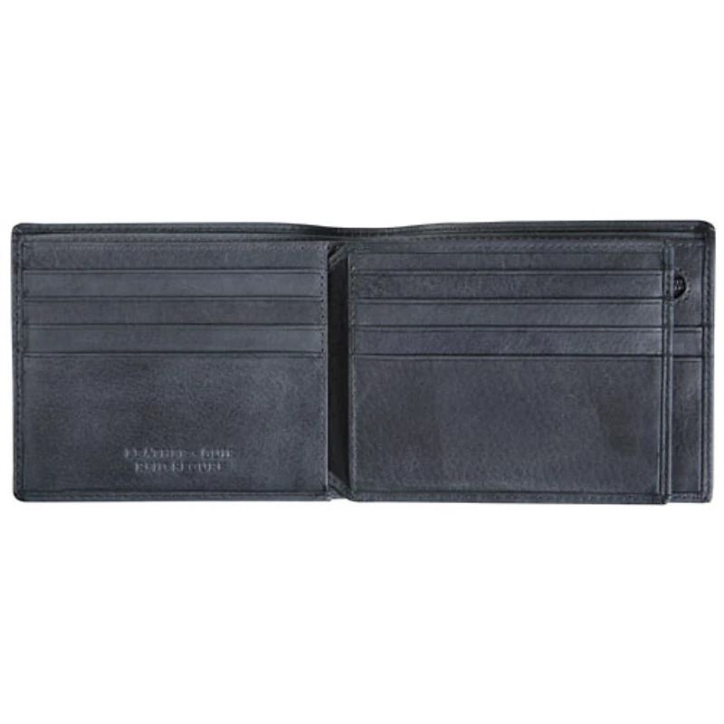 Portefeuille à deux volets en cuir véritable à ailette RFID Bellagio de Mancini - Gris