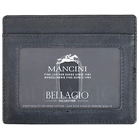 Portefeuille RFID en cuir véritable avec pince à billets, fenêtre pour carte d'identité et 4 fentes pour cartes de crédit Bellagio de Mancini - Gris