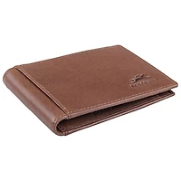 Portefeuille RFID en cuir véritable avec pince à billets et fenêtre pour carte d'identité Bellagio de Mancini - Brun