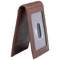 Portefeuille RFID en cuir véritable avec pince à billets et fenêtre pour carte d'identité Bellagio de Mancini - Brun