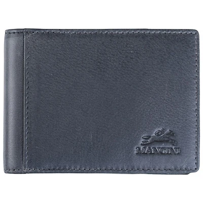 Portefeuille RFID en cuir véritable avec pince à billets et fenêtre pour carte d'identité Bellagio de Mancini - Gris