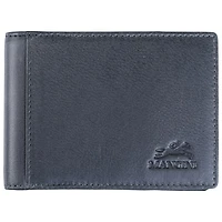 Portefeuille RFID en cuir véritable avec pince à billets et fenêtre pour carte d'identité Bellagio de Mancini - Gris
