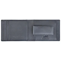 Portefeuille RFID en cuir véritable avec pince à billets et fenêtre pour carte d'identité Bellagio de Mancini - Gris