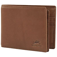 Portefeuille RFID à deux volets en cuir véritable Bellagio de Mancini - Brun