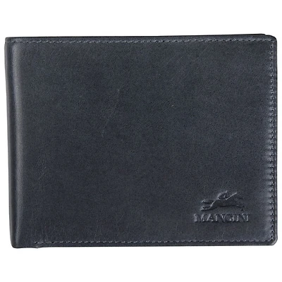 Portefeuille RFID à deux volets en cuir véritable avec volet gauche Bellagio de Mancini - Gris