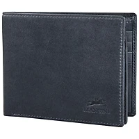 Portefeuille RFID à deux volets en cuir véritable avec volet gauche Bellagio de Mancini - Gris