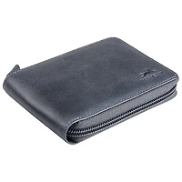 Portefeuille RFID à deux volets en cuir véritable avec fermeture à glissière Bellagio de Mancini - Gris