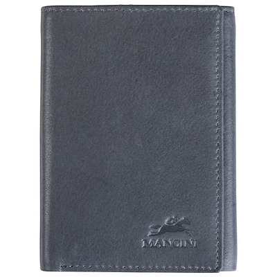 Mancini Bellagio RFID Genuine Leather Tri-fold Wallet - Grey