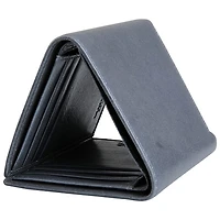 Mancini Bellagio RFID Genuine Leather Tri-fold Wallet - Grey