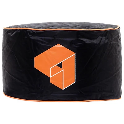 Pouf en polyester Siteazee de Gouchee Home - Orange
