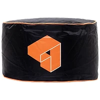 Pouf en polyester Siteazee de Gouchee Home - Orange