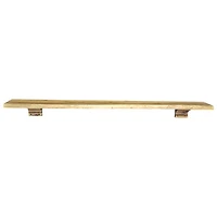 Tablette de foyer de 60 po Live Edge avec corbeaux en bois - Brun