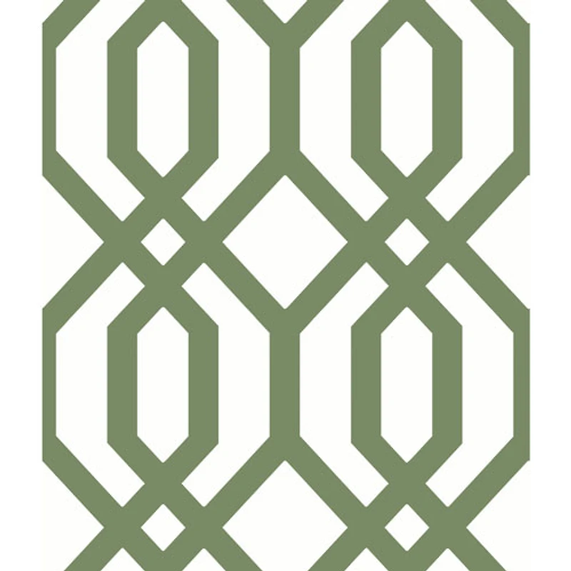 Papier peint autocollant avec motif de treillis d'abri de jardin de RoomMates - Vert