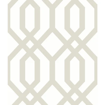 Papier peint autocollant avec motif de treillis d'abri de jardin de RoomMates - Beige