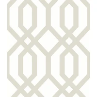 Papier peint autocollant avec motif de treillis d'abri de jardin de RoomMates - Beige