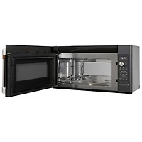 Micro-ondes à convection à hotte intégrée avec friteuse à air chaud Café - 1,7 pi³ - Noir mat