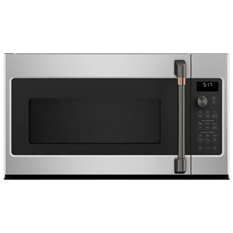 Micro-ondes à convection à hotte intégrée avec friteuse à air chaud Café - 1,7 pi³ - Acier inoxydable