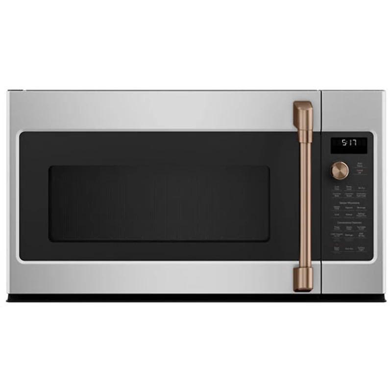 Micro-ondes à convection à hotte intégrée avec friteuse à air chaud Café - 1,7 pi³ - Acier inoxydable