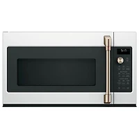Micro-ondes à convection à hotte intégrée avec friteuse à air chaud Café - 1,7 pi³ - Blanc mat
