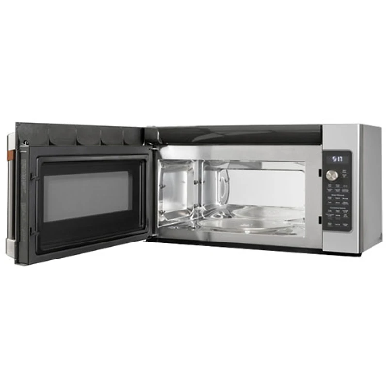 Micro-ondes à convection à hotte intégrée avec friteuse à air chaud Café - 1,7 pi³ - Blanc mat