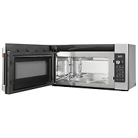 Micro-ondes à convection à hotte intégrée avec friteuse à air chaud Café - 1,7 pi³ - Blanc mat