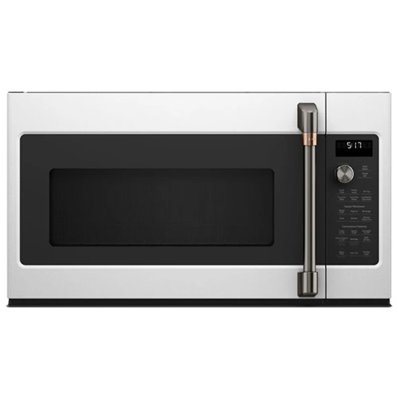Micro-ondes à convection à hotte intégrée avec friteuse à air chaud Café - 1,7 pi³ - Blanc mat