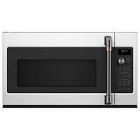 Micro-ondes à convection à hotte intégrée avec friteuse à air chaud Café - 1,7 pi³ - Blanc mat