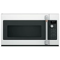 Micro-ondes à convection à hotte intégrée avec friteuse à air chaud Café - 1,7 pi³ - Blanc mat