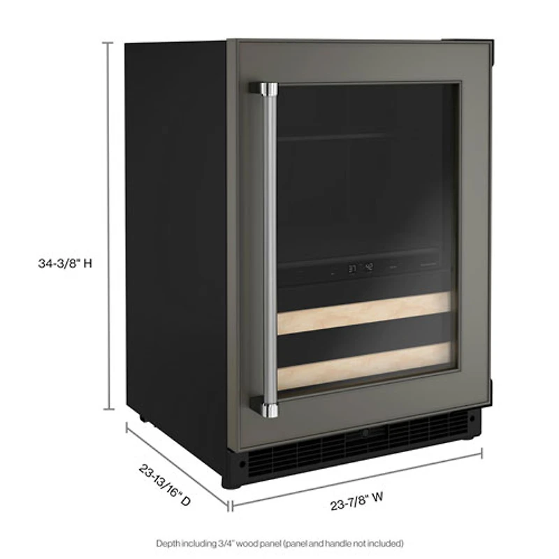 Centre de rafraîchissements autonome de 4,89 pi³ de KitchenAid (KUBR214KPA) - Prêt pour panneau