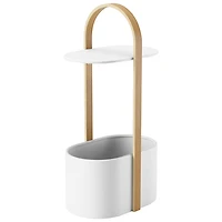 Bellwood Modern Oval End Table - White/Natural
