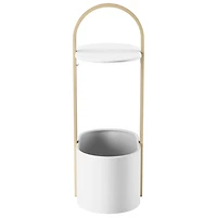 Bellwood Modern Oval End Table - White/Natural
