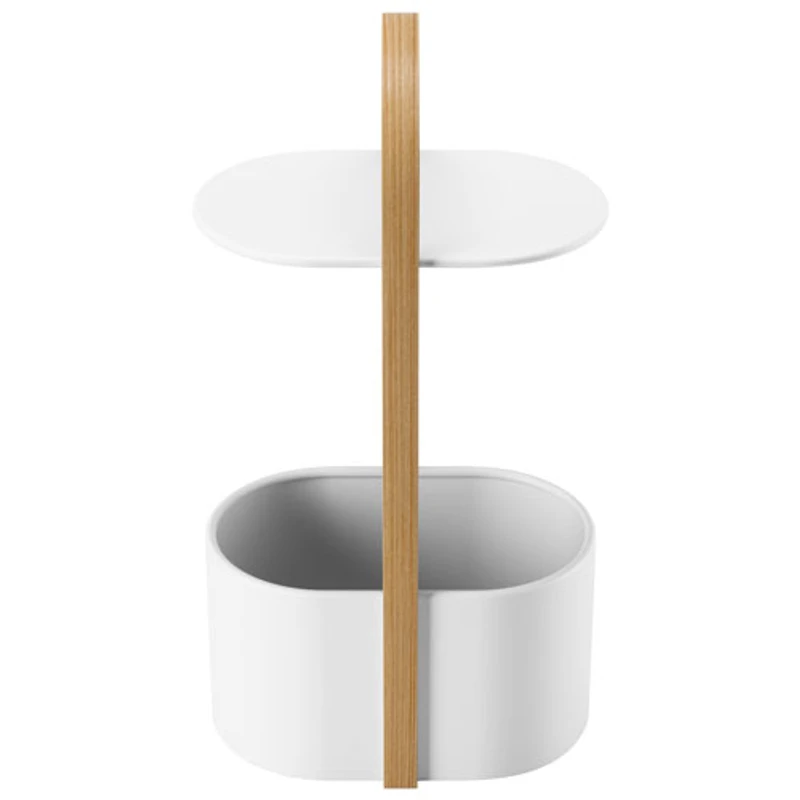 Bellwood Modern Oval End Table - White/Natural