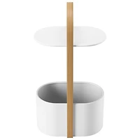 Bellwood Modern Oval End Table - White/Natural