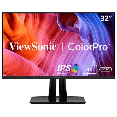 Moniteur 32 po Ultra HD 4K 60 Hz 5 ms gris à gris DEL de Viewsonic (VP3256-4K) - Noir