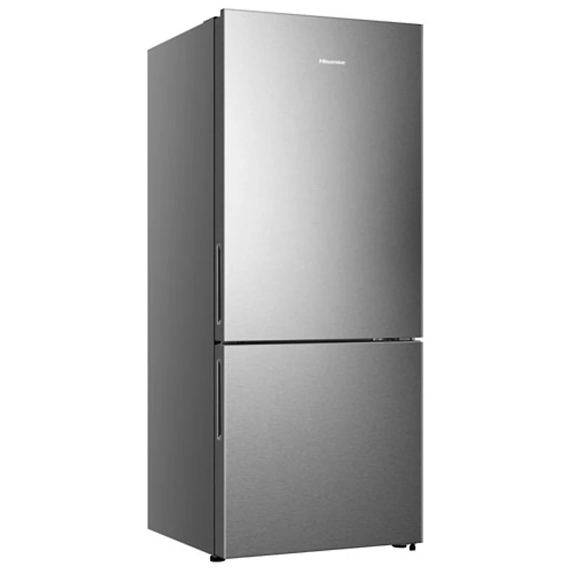 Réfrigérateur à congélateur inférieur à profondeur comptoir 14,7 pi³ 28 po de Hisense (RB15A2CSE) - Titane