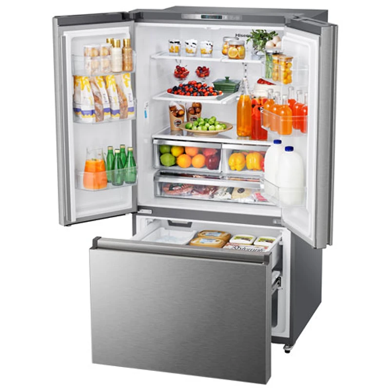 Hisense 36" 26.6 Cu. Ft. French Door Refrigerator with Water Dispenser (RF266C3FSE) -Stainless Steel