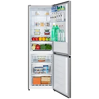 Réfrigérateur à congélateur inférieur à profondeur de comptoir 10,8 pi³ 24 po de Hisense (RB12A2CSE) - Titane