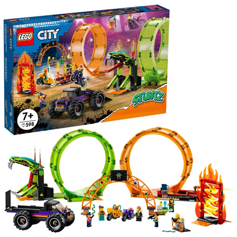 LEGO City Stuntz : L'arène de cascades double boucle - 598 pièces (60339)